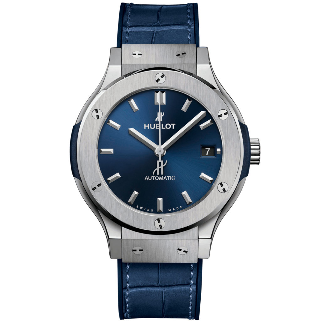 hublot blue chronograph titanium