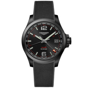 LONGINES CONQUEST CONQUEST V.H.P. GMT 41MM PVD NERO QUARZO